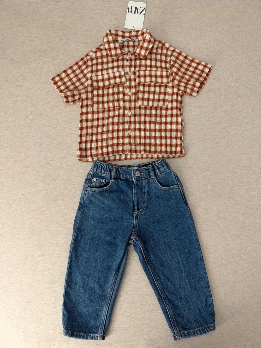 Zara Gingham Shirt & Jeans To match